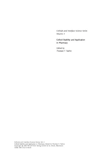 Colloid stability and application in pharmacy