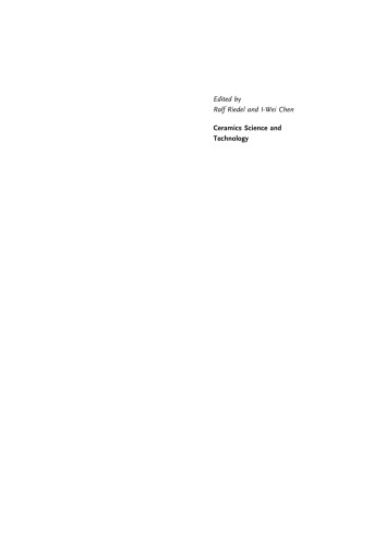 Ceramics science and technology. / Vol. 3, Synthesis and processing