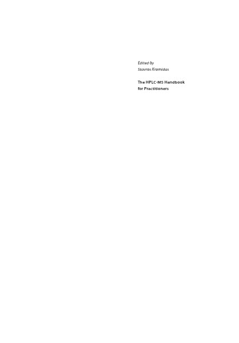The Hplc-ms Handbook for Practioners
