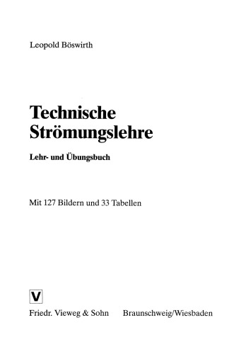 Technische Strömungslehre: Lehr- und Übungsbuch