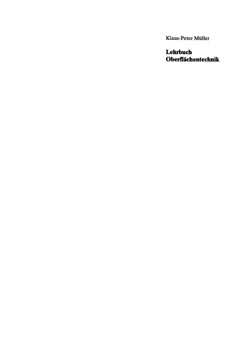 Lehrbuch Oberflächentechnik