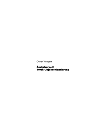 Änderbarkeit durch Objektorientierung