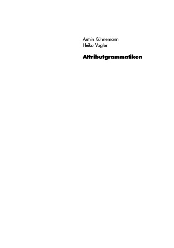 Attributgrammatiken: Eine grundlegende Einführung