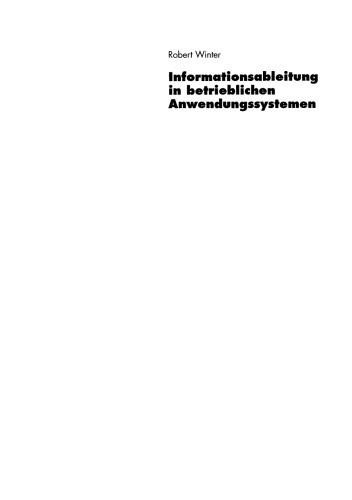 Informationsableitung in betrieblichen Anwendungssystemen