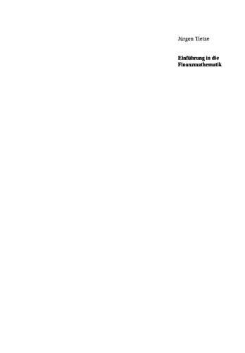 Einführung in die Finanzmathematik