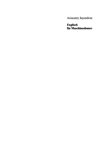 Englisch für Maschinenbauer