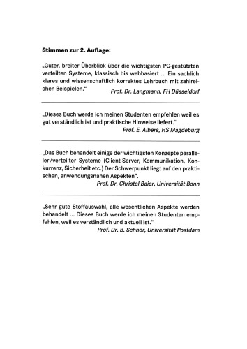Grundkurs Verteilte Systeme: Grundlagen und Praxis des Client-Server-Computing — Inklusive aktueller Technologien wie Web-Services u. a. — Für Studenten und Praktiker