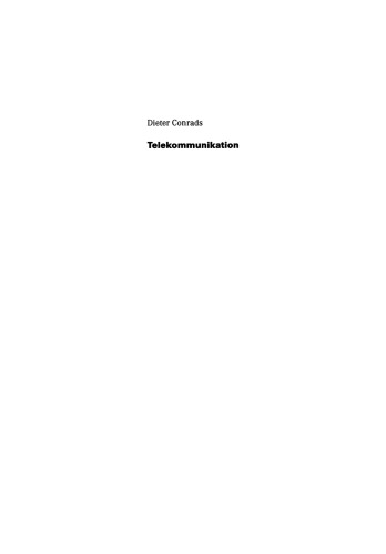 Telekommunikation: Grundlagen, Verfahren, Netze