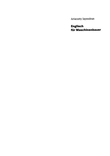 Englisch für Maschinenbauer