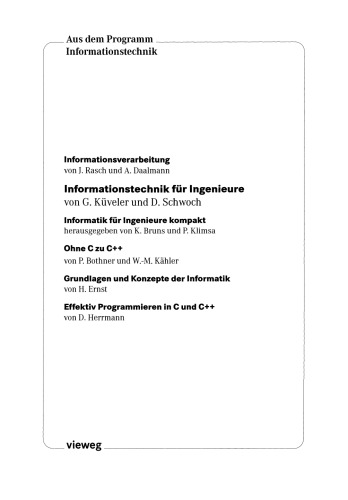 Informatik für Ingenieure: C/C++ Mikrocomputertechnik Rechnernetze