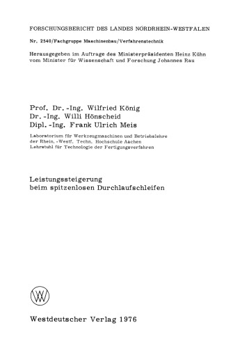Leistungssteigerung beim spitzenlosen Durchlaufschleifen