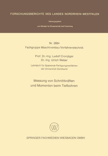 Messung von Schnittkräften und Momenten beim Tiefbohren
