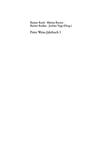 Peter Weiss Jahrbuch 3