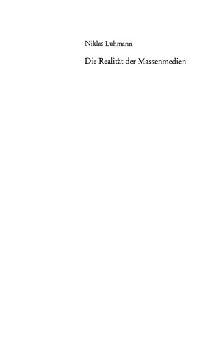 Die Realität der Massenmedien