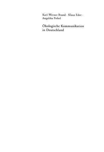 Ökologische Kommunikation in Deutschland