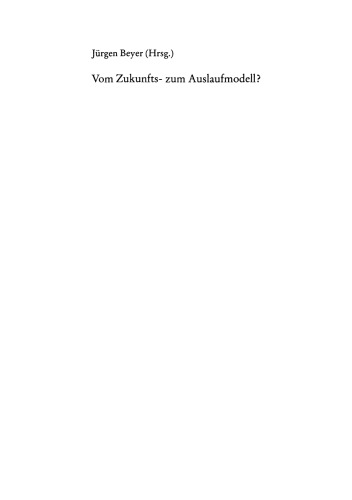 Vom Zukunfts- zum Auslaufmodell?: Die deutsche Wirtschaftsordnung im Wandel