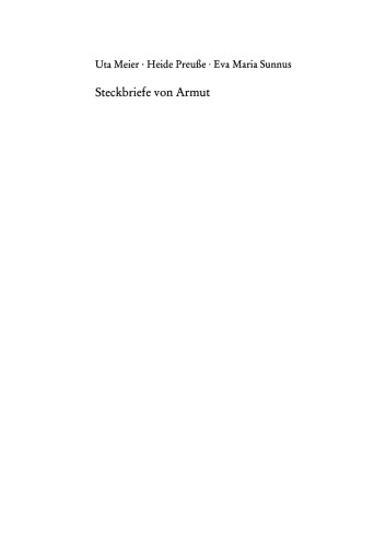 Steckbriefe von Armut: Haushalte in prekären Lebenslagen