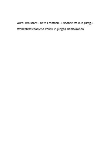 Wohlfahrtsstaatliche Politik in jungen Demokratien