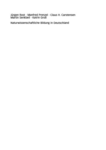 Naturwissenschaftliche Bildung in Deutschland: Methoden und Ergebnisse von PISA 2000