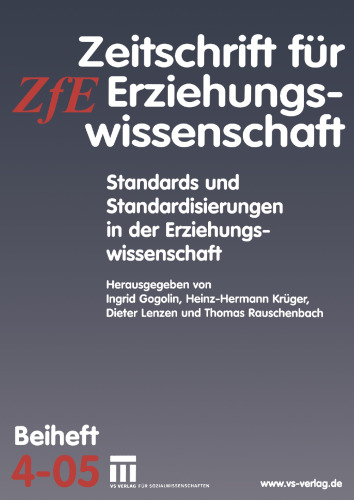Standards und Standardisierungen in der Erziehungswissenschaft