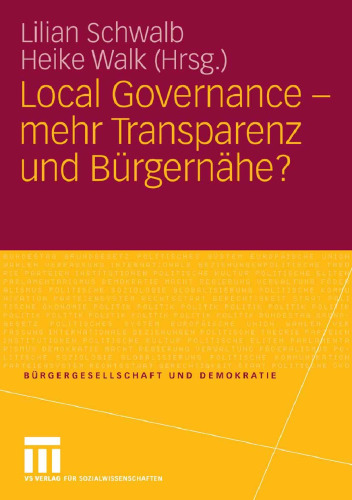 Local Governance — mehr Transparenz und Bürgernähe?
