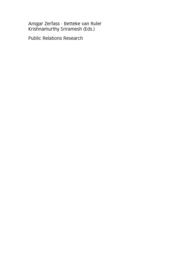 Public Relations Research: European and International Perspectives and Innovations