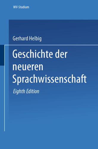 Geschichte der neueren Sprachwissenschaft