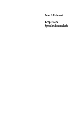 Empirische Sprachwissenschaft