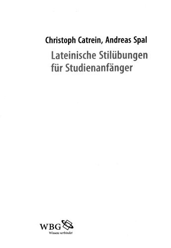 Lateinische Stilübungen für Studienanfänger