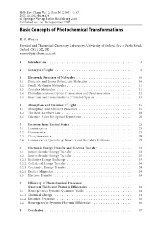Environmental Photochemistry Part II