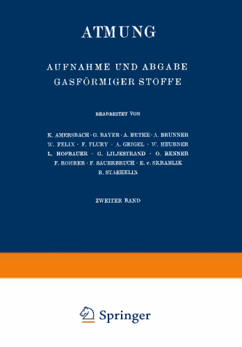 Atmung: Aufnahme und Abgabe gasförmiger Stoffe