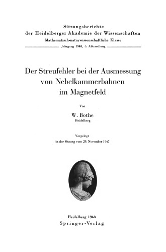Der Streufehler bei der Ausmessung von Nebelkammerbahnen im Magnetfeld