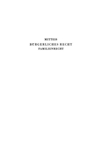 Bürgerliches Recht: Familienrecht