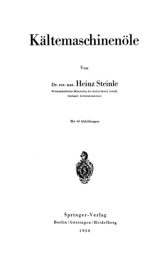 Kältemaschinenöle