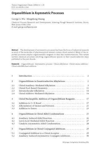 Organometallics in Process Chemistry