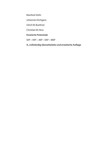 Evozierte Potenziale: SEP — VEP — AEP — EKP — MEP