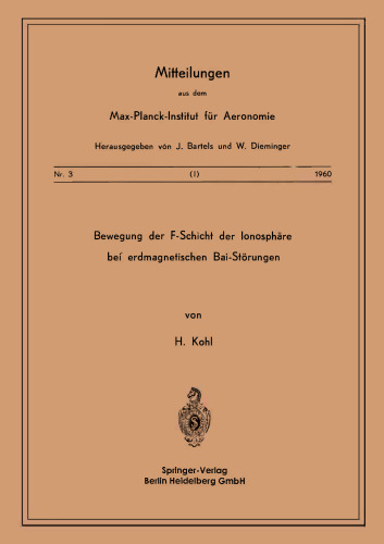 Bewegung der F-Schicht der Ionosphäre bei erdmagnetischen Bai-Störungen