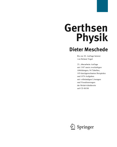 Gerthsen Physik (Springer-Lehrbuch)
