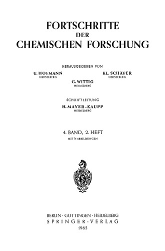 Fortschritte Der Chemischen Forschung