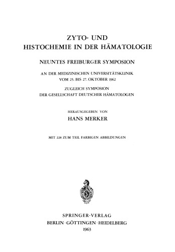 Zyto- und Histochemie in der Hämatologie