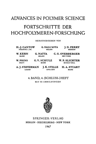 Fortschritte der Hochpolymeren-Forschung