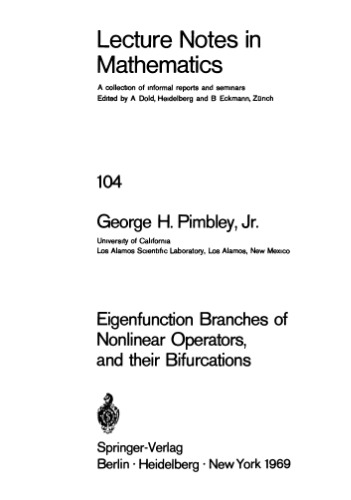 Eigenfunction Branches of Nonlinear Operators and their Bifurcations