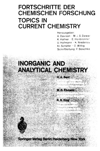 Inorganic and Analytical Chemistry