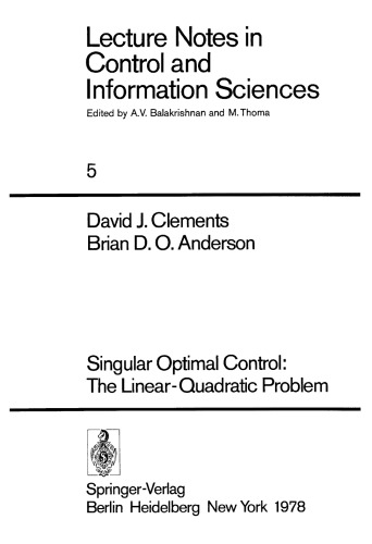 Singular Optimal Control: The Linear-Quadratic Problem
