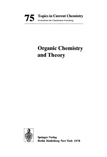 Organic Chemistry and Theory