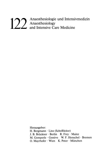 Coronare Herzkrankheit: Physiologische, kardiologische und anaesthesiologische Aspekte Weiterbildungskurs für Anaesthesieärzte am 10. Juni 1978 in Wuppertal