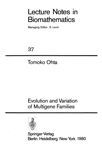 Evolution and Variation of Multigene Families