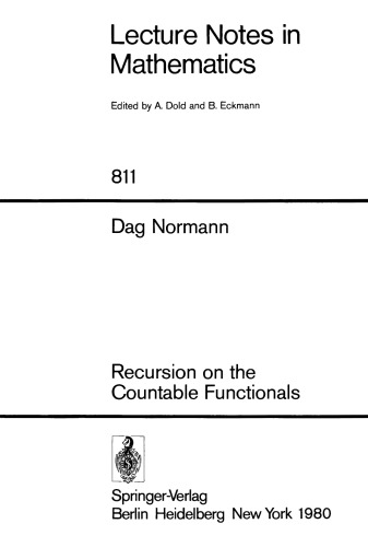 Recursion on the Countable Functionals