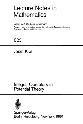 Integral Operators in Potential Theory