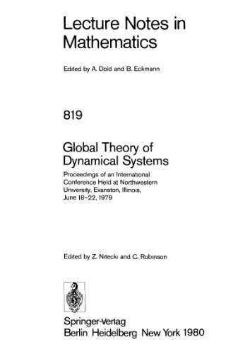 Global Theory of Dynamical Systems